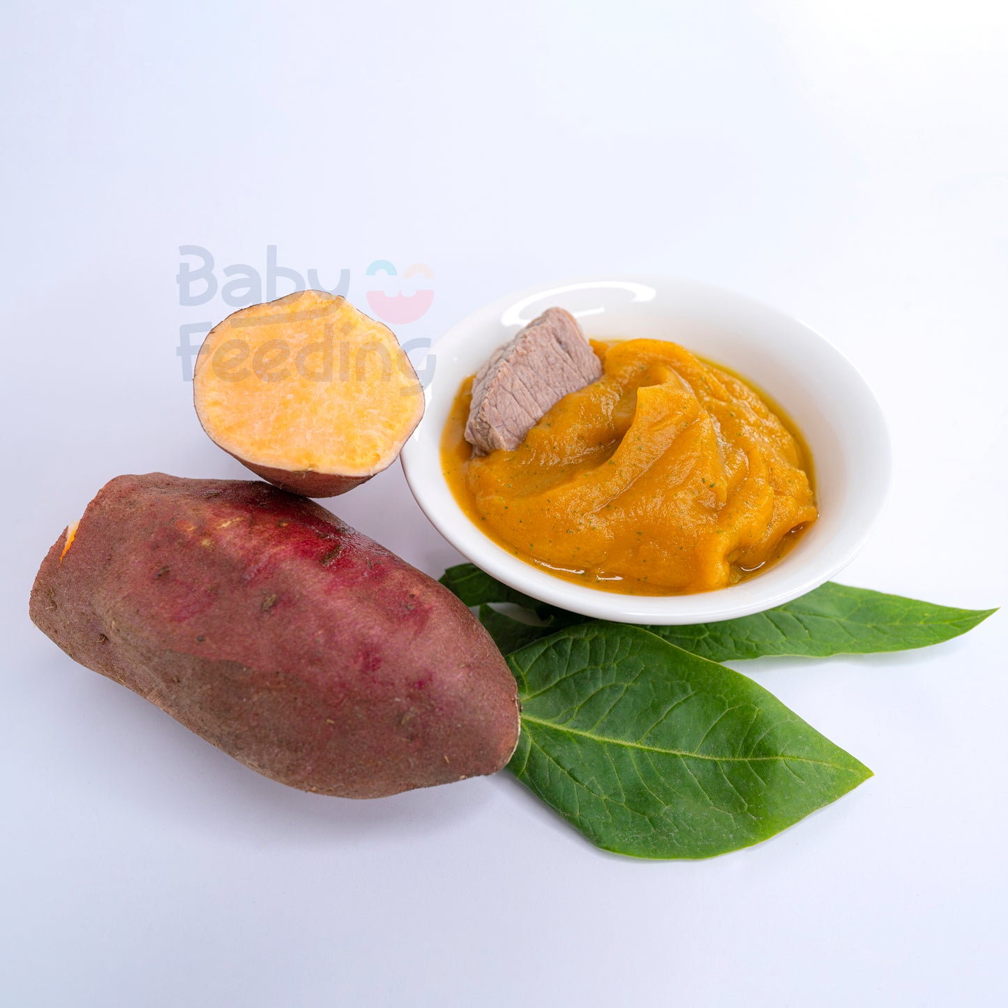 Meat,sweet potato and spinach