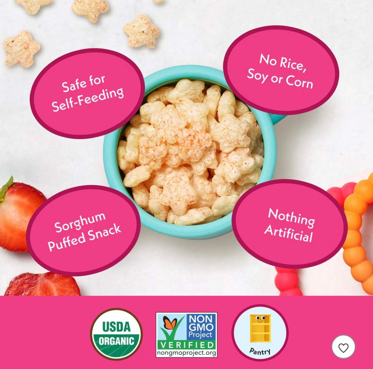 Puffs Strawberry Sweet Potato & Coconut Baby Snacks